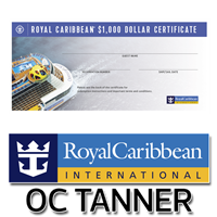 RCCL Certificates - OC Tanner $1000